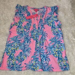 NWT Lilly Pulitzer Golda Top "Beat The Heat"